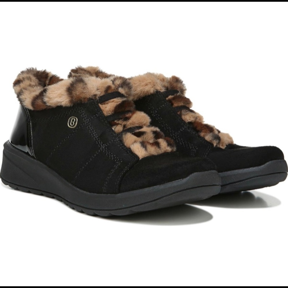 BZees Golden Bootie in Black/Leopard Print